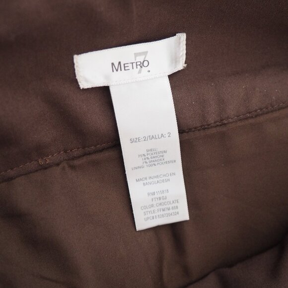 Vintage Metro 7 Bubble Hem Pleated Balloon Mini Skirt Brown size 2, 28" W 20"L - Picture 3 of 3